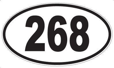 268 - Oval Sticker