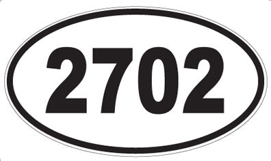 2702 - Oval Sticker