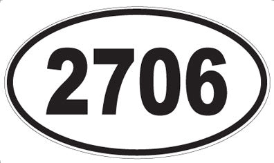 2706 - Oval Sticker
