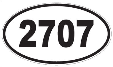 2707 - Oval Sticker