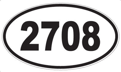 2708 - Oval Sticker