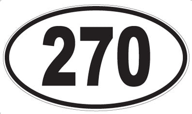 270 - Oval Sticker