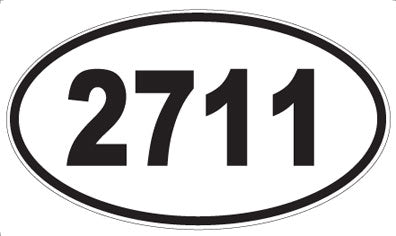 2711 - Oval Sticker