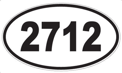 2712 - Oval Sticker