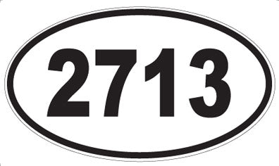 2713 - Oval Sticker