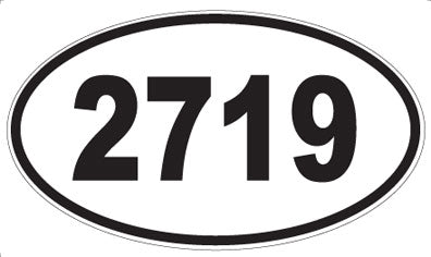 2719 - Oval Sticker