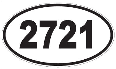 2721 - Oval Sticker