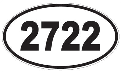2722 - Oval Sticker