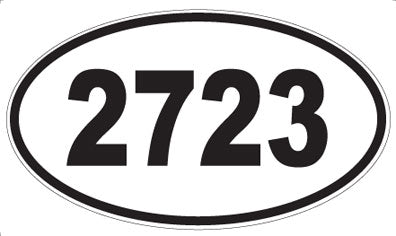 2723 - Oval Sticker