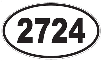 2724 - Oval Sticker