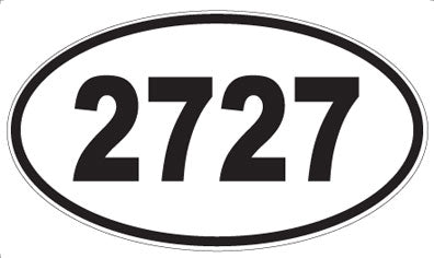 2727 - Oval Sticker