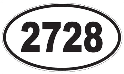 2728 - Oval Sticker