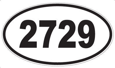 2729 - Oval Sticker