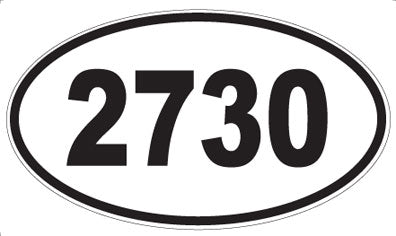 2730 - Oval Sticker
