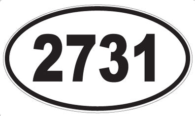 2731 - Oval Sticker