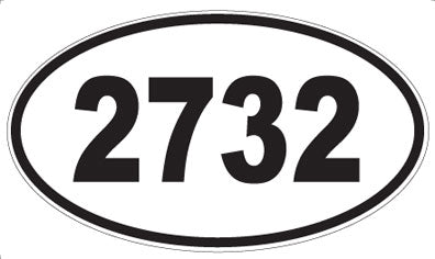 2732 - Oval Sticker