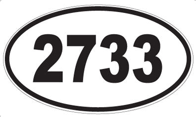 2733 - Oval Sticker
