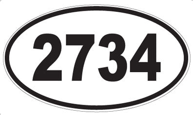2734 - Oval Sticker