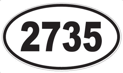 2735 - Oval Sticker