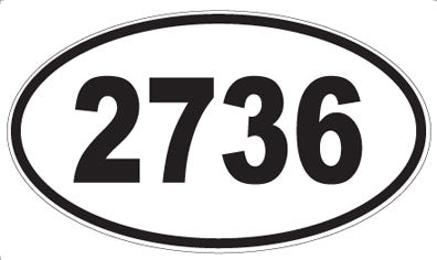 2736 - Oval Sticker