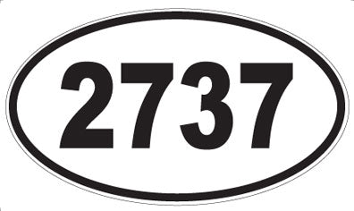 2737 - Oval Sticker