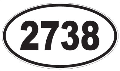 2738 - Oval Sticker