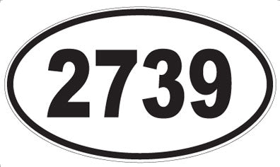 2739 - Oval Sticker