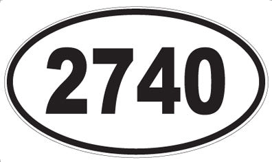 2740 - Oval Sticker