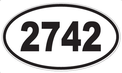 2742 - Oval Sticker