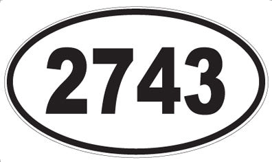 2743 - Oval Sticker
