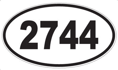 2744 - Oval Sticker