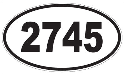 2745 - Oval Sticker