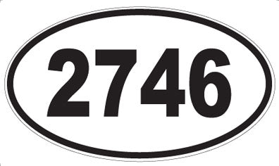 2746 - Oval Sticker