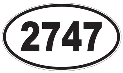 2747 - Oval Sticker
