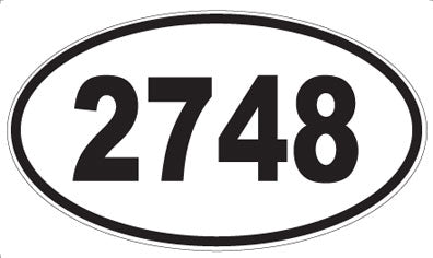2748 - Oval Sticker
