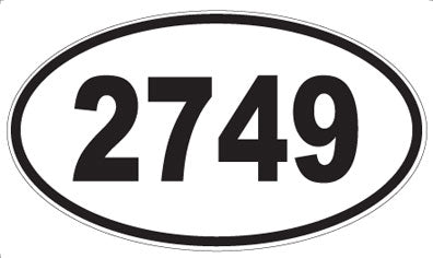2749 - Oval Sticker