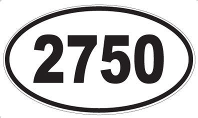 2750 - Oval Sticker