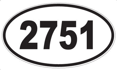 2751 - Oval Sticker