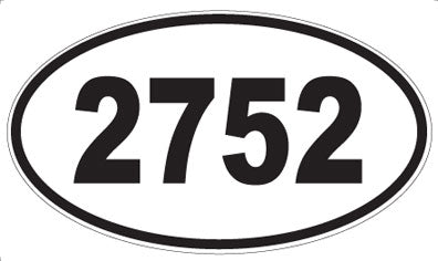 2752 - Oval Sticker
