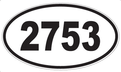 2753 - Oval Sticker