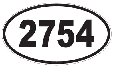 2754 - Oval Sticker