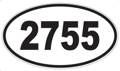 2755 - Oval Sticker