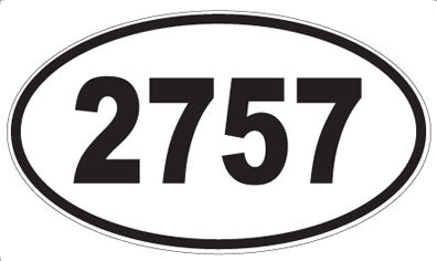 2757 - Oval Sticker