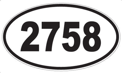 2758 - Oval Sticker