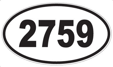 2759 - Oval Sticker