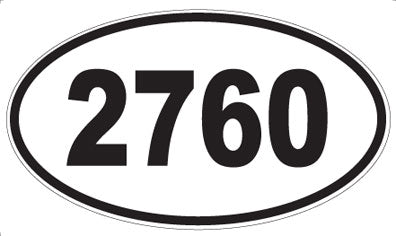 2760 - Oval Sticker