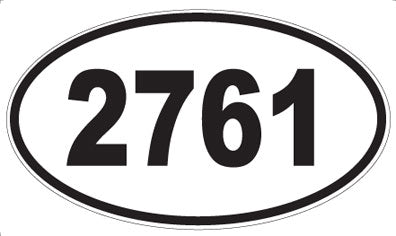 2761 - Oval Sticker