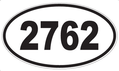 2762 - Oval Sticker