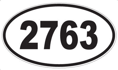 2763 - Oval Sticker