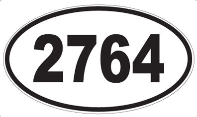 2764 - Oval Sticker